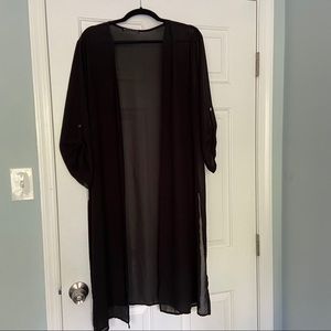 Plus size sheer kimono